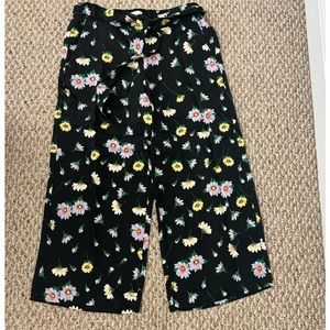 🔖 NWT! LOFT Petite Fluid Tie-Waist Crop Pants in Garden | Size MP